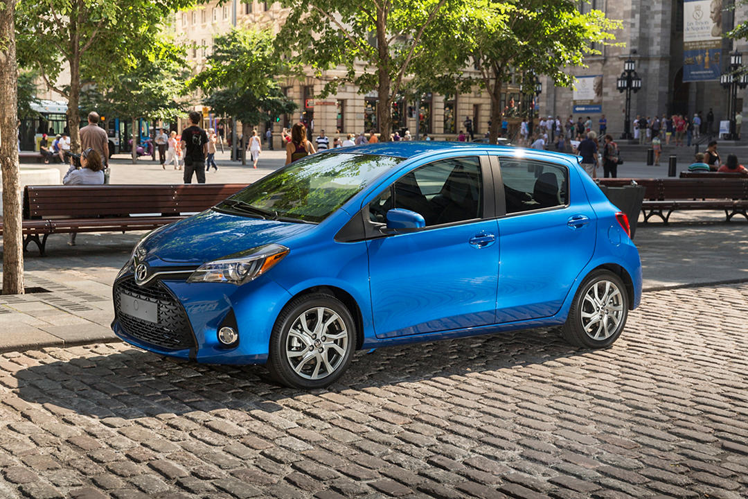No stripped-down subcompacts here! The 2015 Toyota Yaris steps up style,  performance, standard features, and value