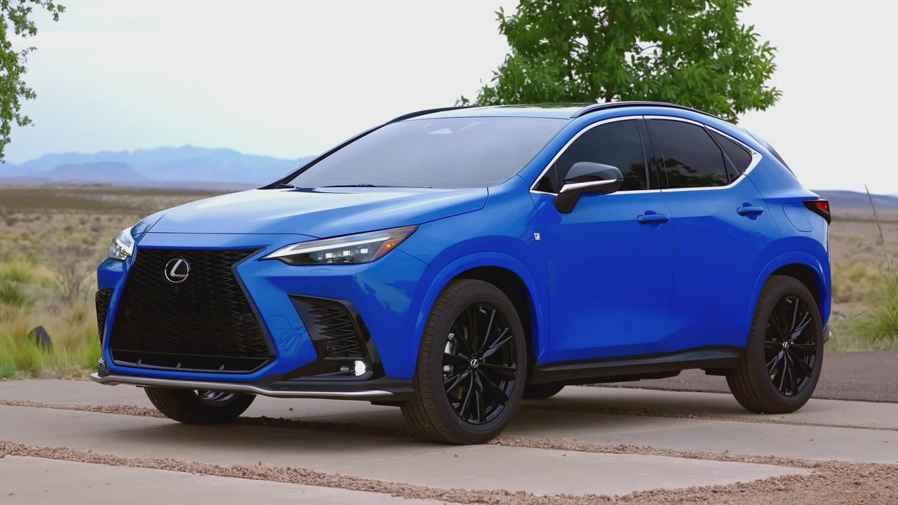 2022-Lexus-NX-450hPHV-Model-Blue-Mica2.0-Exterior-Footage