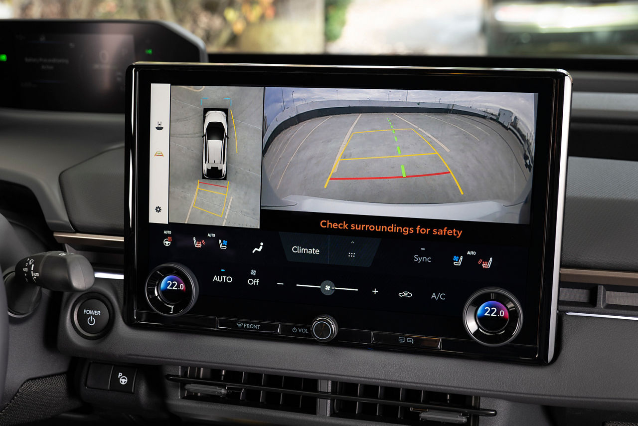 Official Toyota Canada image of the 2026 bZ panoramic-view camera display