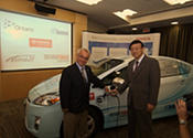 Toronto Prius PHV delivery event at TCI Head Office