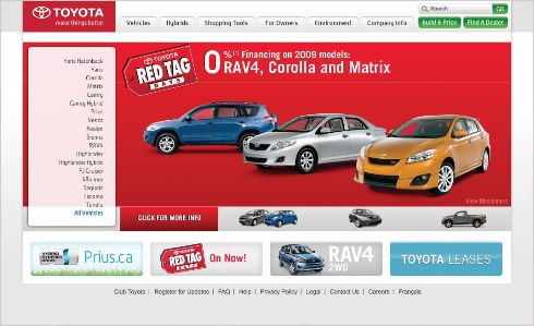 New toyota.ca website