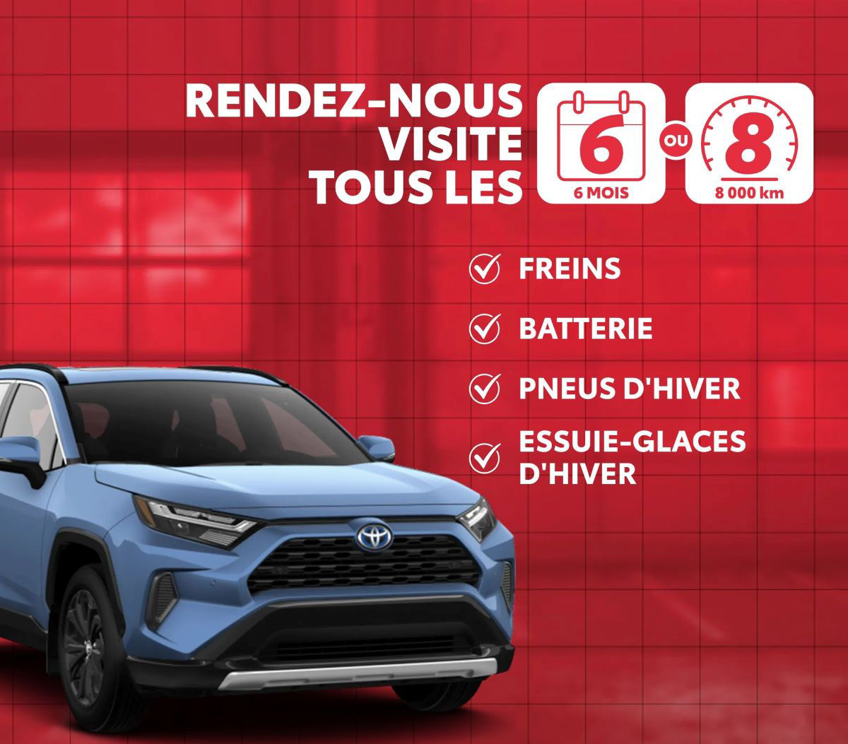 Toyota Genuine Parts Maintenance Banner French