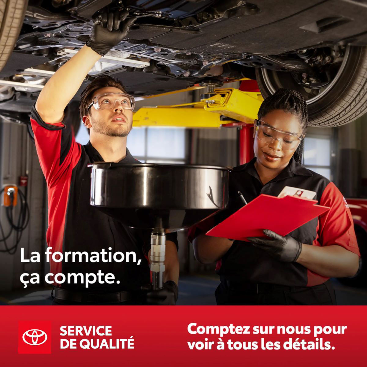 Toyota quality service banner french