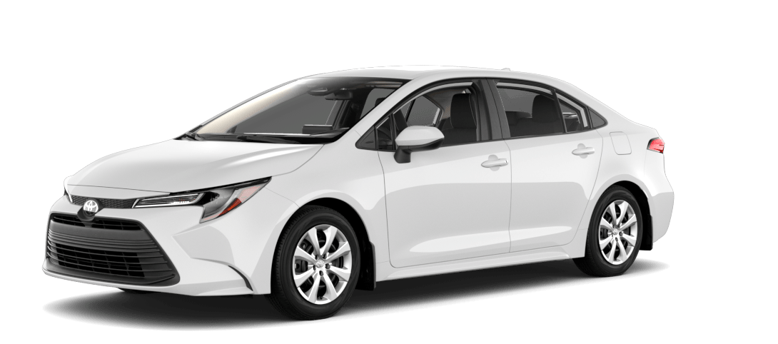2027 Toyota Corolla LE CVT; representative model photograph, finish may vary